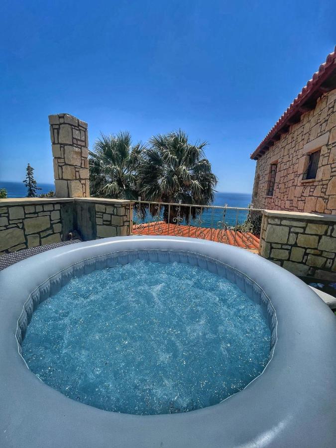 Elouthia Residence With Sea View And Hot Tub Tsoútsouros Zewnętrze zdjęcie